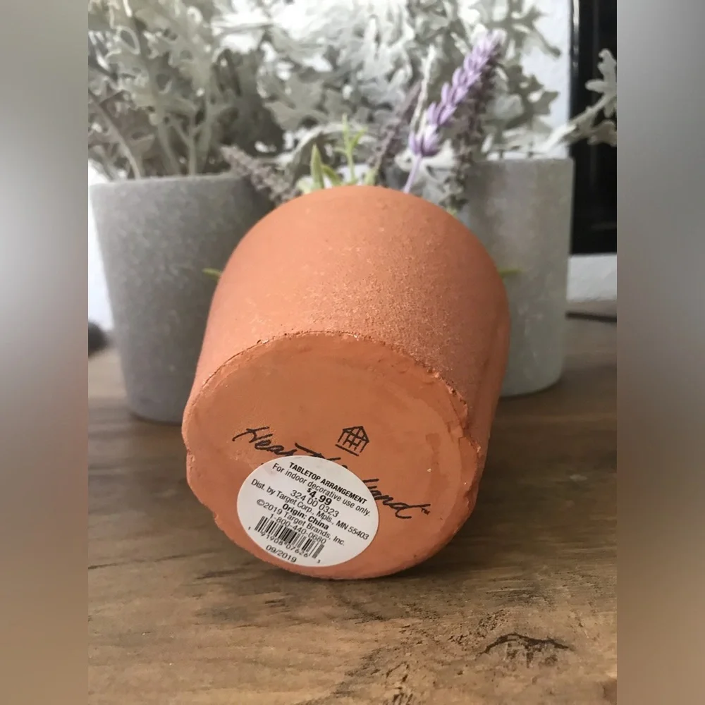 Lavender and Gray Faux Plant Set